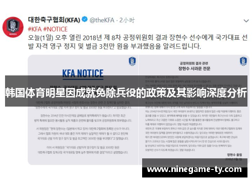 韩国体育明星因成就免除兵役的政策及其影响深度分析